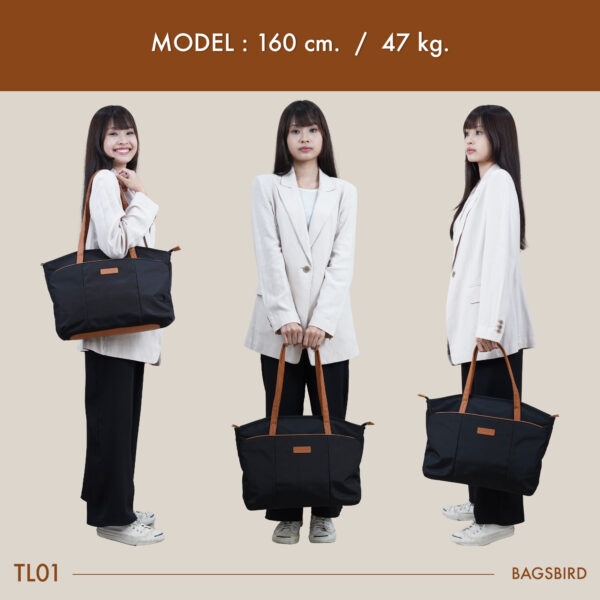TL01 - Tote bag กระเป๋าสะพายไหล่ ช่องเยอะ - Image 4
