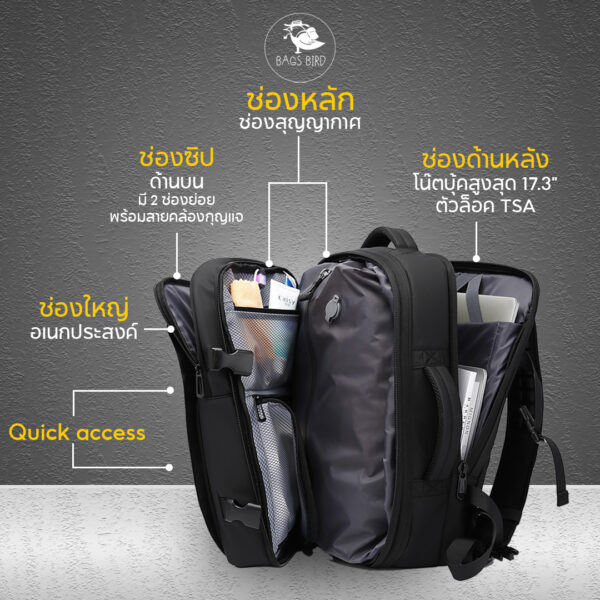 AB01 - Airback Backpack เป้สุญญากาศ - Image 4