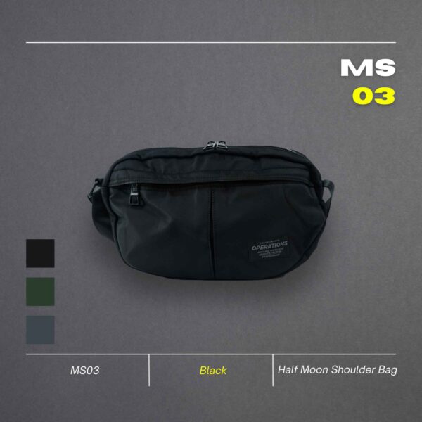 MS03 - Half Moon Shoulder Bag กระเป๋าสะพายข้างทรงเเตงโม - Image 3