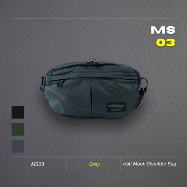 MS03 - Half Moon Shoulder Bag กระเป๋าสะพายข้างทรงเเตงโม - Image 10