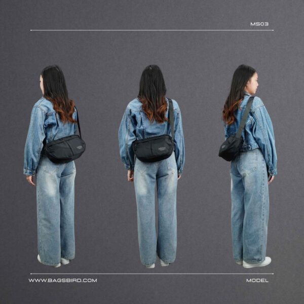 MS03 - Half Moon Shoulder Bag กระเป๋าสะพายข้างทรงเเตงโม - Image 11