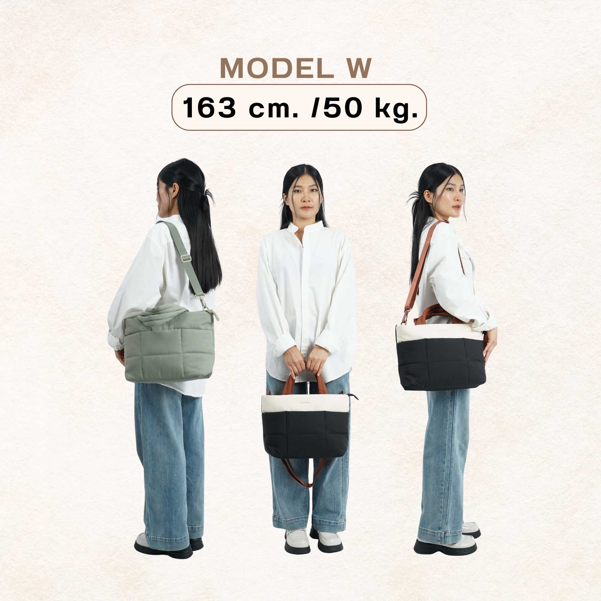 TM03 Two Ways Puffy Tote | กระเป๋า Tote Bag กันน้ำ สะพายไหล่ & Crossbody น้ำหนักเบา จุเยอะ สำหรับทำงาน เที่ยว และใช้งานทุกวัน | Bagsbird - Image 8